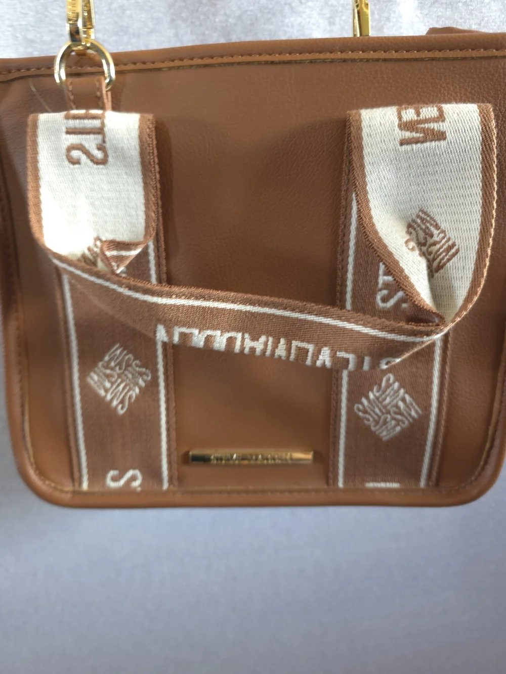 Steve Madden Brown Crossbody Bag with Logo Strap